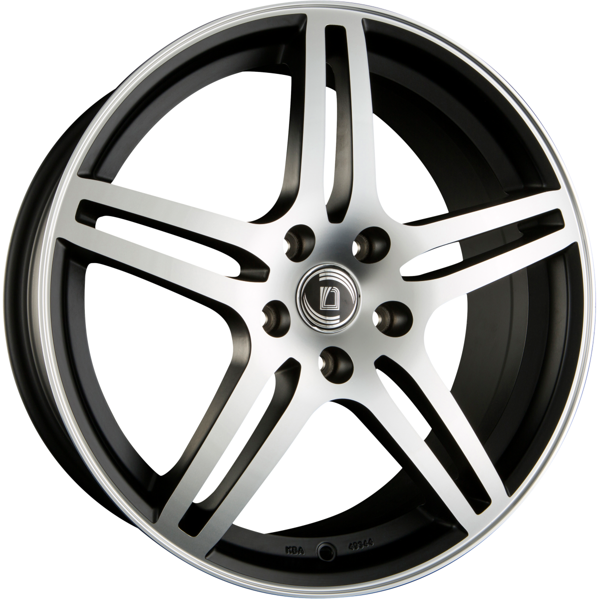 Diewe Chinque NERO MACHINED - Schwarz Matt Frontpoliert Alufelge 6.5x16 Zoll ET42 LK 5x114.3 ML67.1 – Bild 2