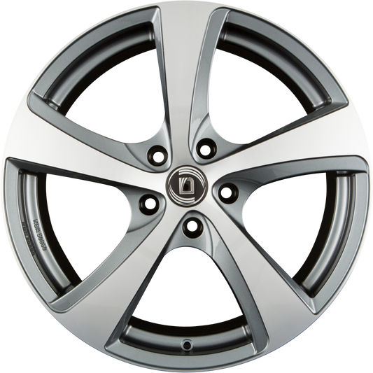 Diewe Vittoria PLATIN MACHINED - Anthrazit Frontpoliert Alufelge 8x18 Zoll ET44 LK 5x112 ML66.6