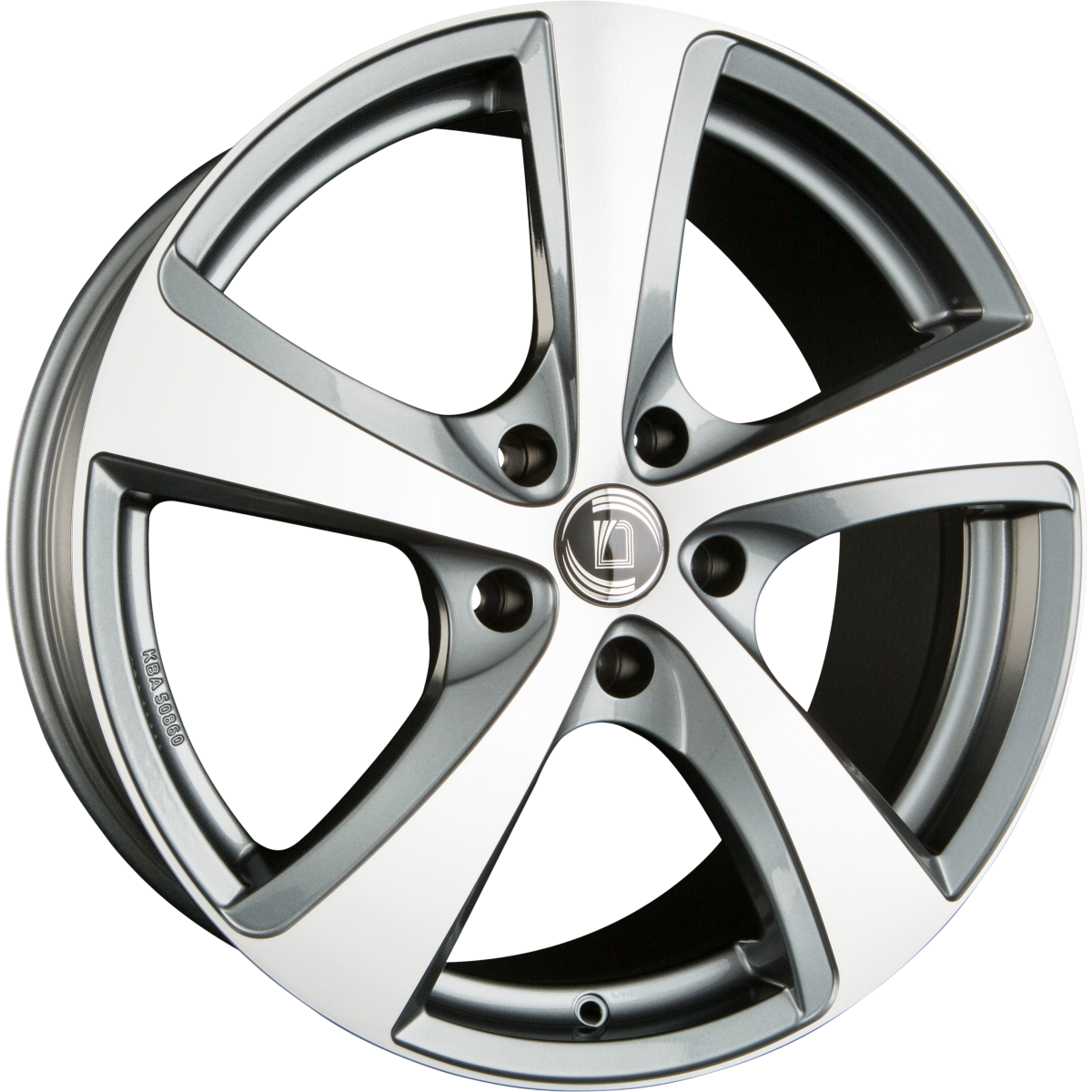 Diewe Vittoria PLATIN MACHINED - Anthrazit Frontpoliert Alufelge 8x18 Zoll ET44 LK 5x112 ML66.6 – Bild 2