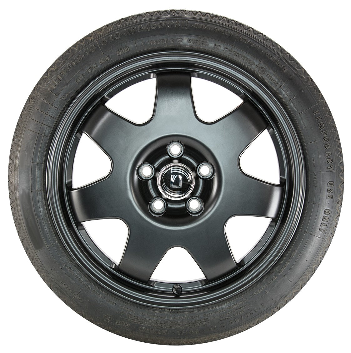 Diewe Notradset 42 schwarz matt 4x17 ET10 - LK5/114.3 ML66.1 – Bild 3