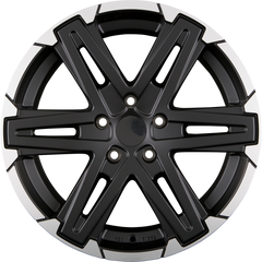 Diewe Grezzo NERO MACHINED - Schwarz Matt Frontpoliert Alufelge 8.5x18 Zoll ET40 LK 5x120 ML65.1
