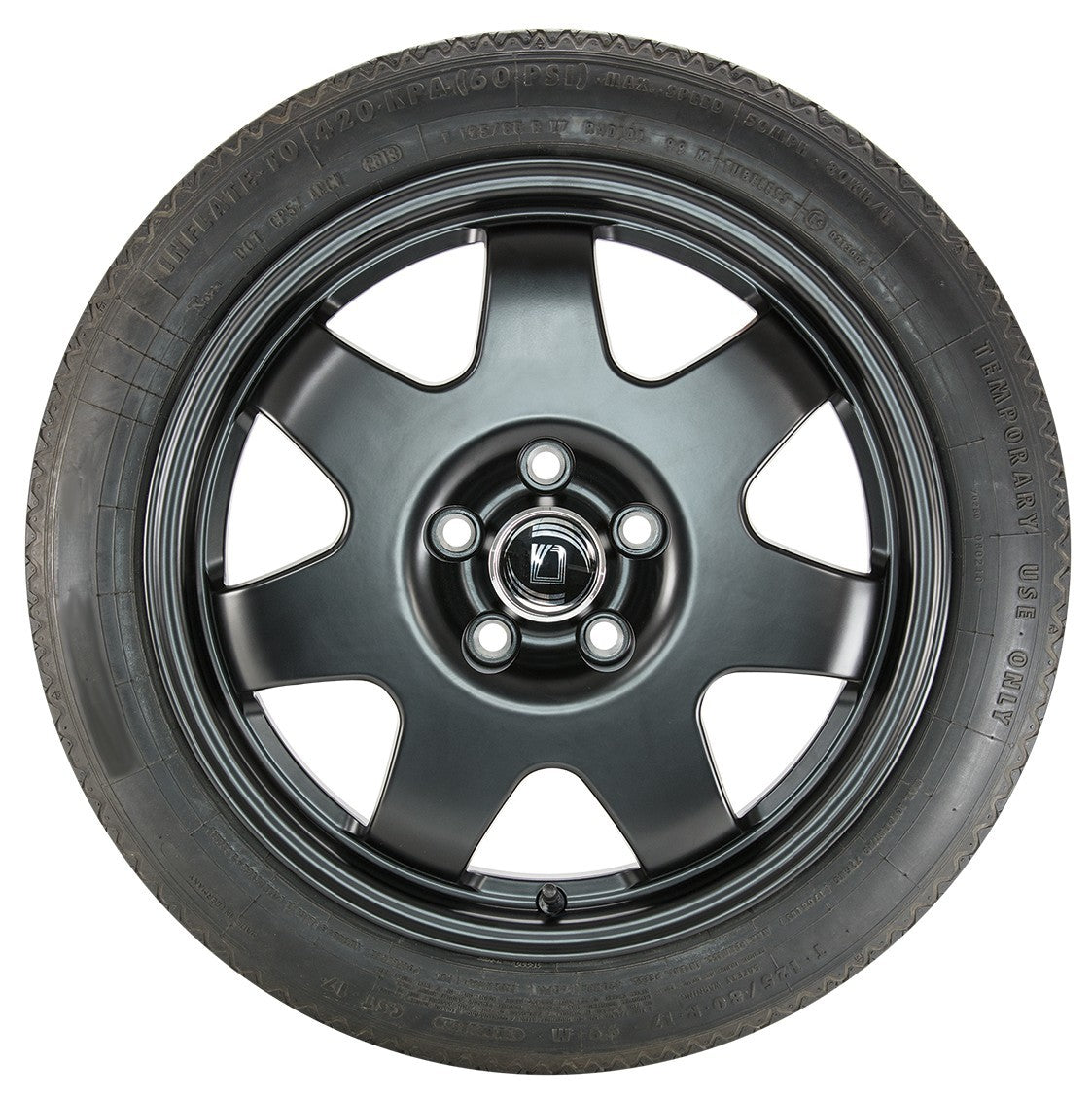 Diewe Notradset 56 schwarz matt 4x17 ET10 - LK5/114.3 ML56.1 – Bild 3