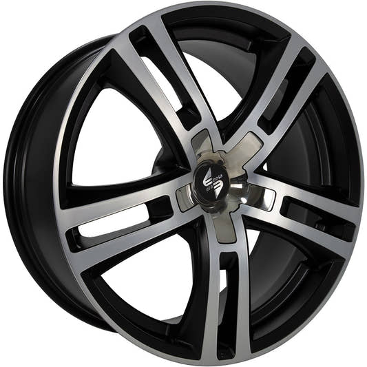 Etabeta Uriel black matt polish - inox cap 10x20 ET35 - LK5/112 ML66.5