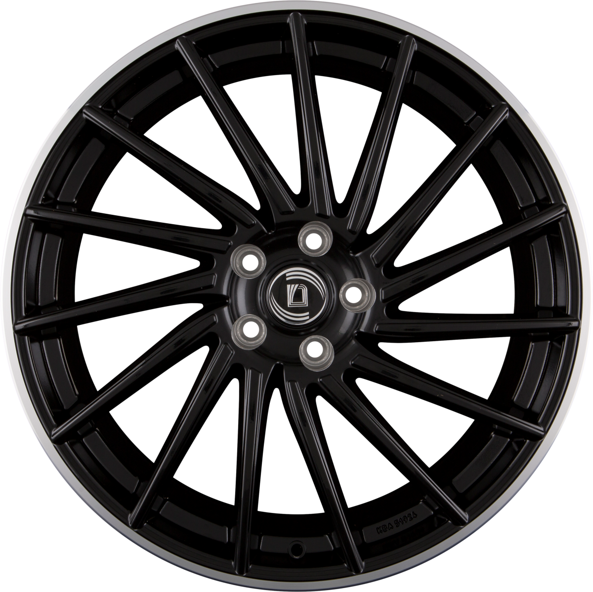 Diewe Wheels Briosa NERO S MACHINED LIP - Schwarz Glanz Hornpoliert Alufelge 8x18 Zoll ET30 LK 5x112 ML66.6 – Bild 3