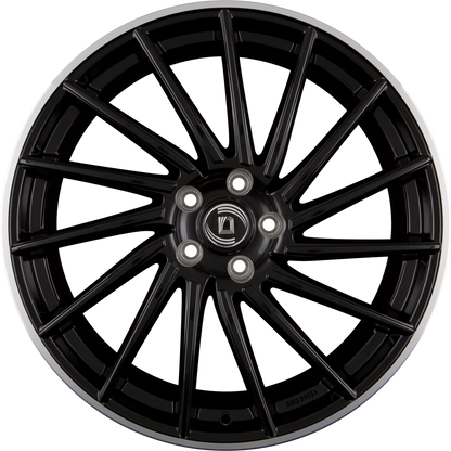 Diewe Wheels Briosa NERO S MACHINED LIP - Schwarz Glanz Hornpoliert Alufelge 8x18 Zoll ET30 LK 5x112 ML66.6 – Bild 3