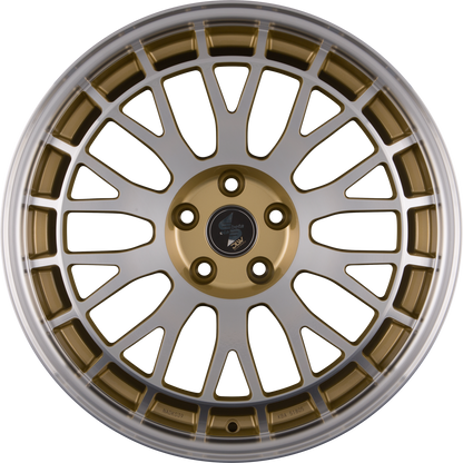 Etabeta Unit Shiny Gold Lip Face Polished Alufelge 8.5x19 Zoll ET50 LK 5x112 ML78.1