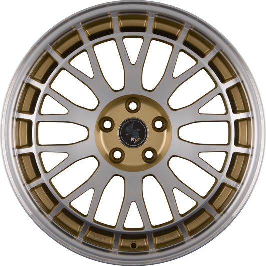Etabeta Unit Shiny Gold Lip Face Polished Alufelge 8.5x19 Zoll ET60 LK 5x112 ML78.1