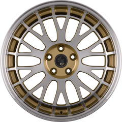 Etabeta Unit Shiny Gold Lip Face Polished Alufelge 8.5x19 Zoll ET60 LK 5x112 ML78.1