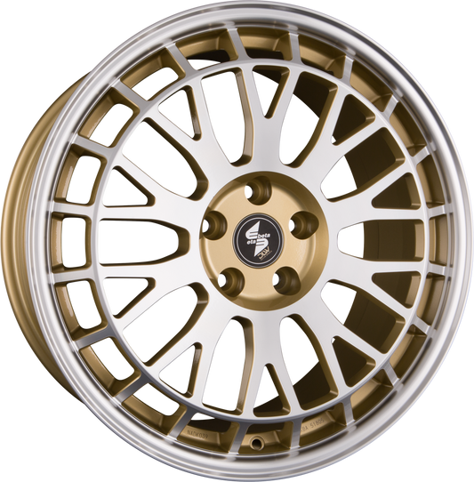 Etabeta Unit Shiny Gold Lip Face Polished Alufelge 8.5x19 Zoll ET60 LK 5x112 ML78.1 – Bild 2