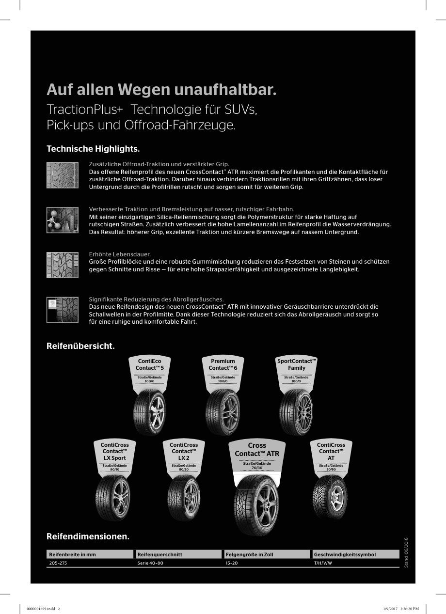 Continental CrossContact ATR FR XL 275/40 R20 106W Sommer