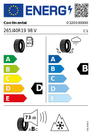 Continental ContiWinterContact TS 830 P FR N0 3PMSF 265/40 R19 98V Winter
