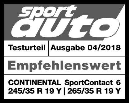 Continental Sportcontact 6 FR XL 295/35 R23 108 (Z)Y Sommer