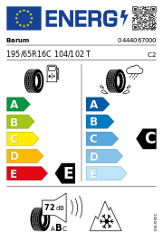 Barum Snovanis 3 M+S 3PMSF 195/65 R16 104/102T Winter