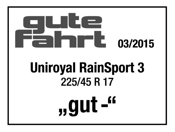Uniroyal Rainsport 3 FR SSR 225/45 R17 91W Sommer – Bild 3