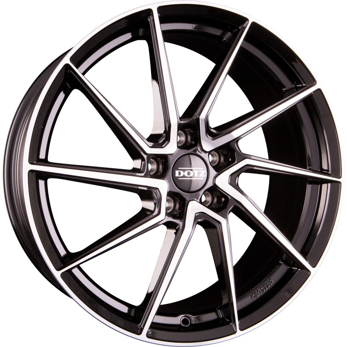 Dotz Spa DARK - Schwarz Glänzend Frontpoliert Alufelge 8x18 Zoll ET40 LK 5x114.3 ML71.6 – Bild 2