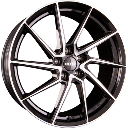 Dotz Spa DARK - Schwarz Glänzend Frontpoliert Alufelge 8x18 Zoll ET40 LK 5x114.3 ML71.6 – Bild 2