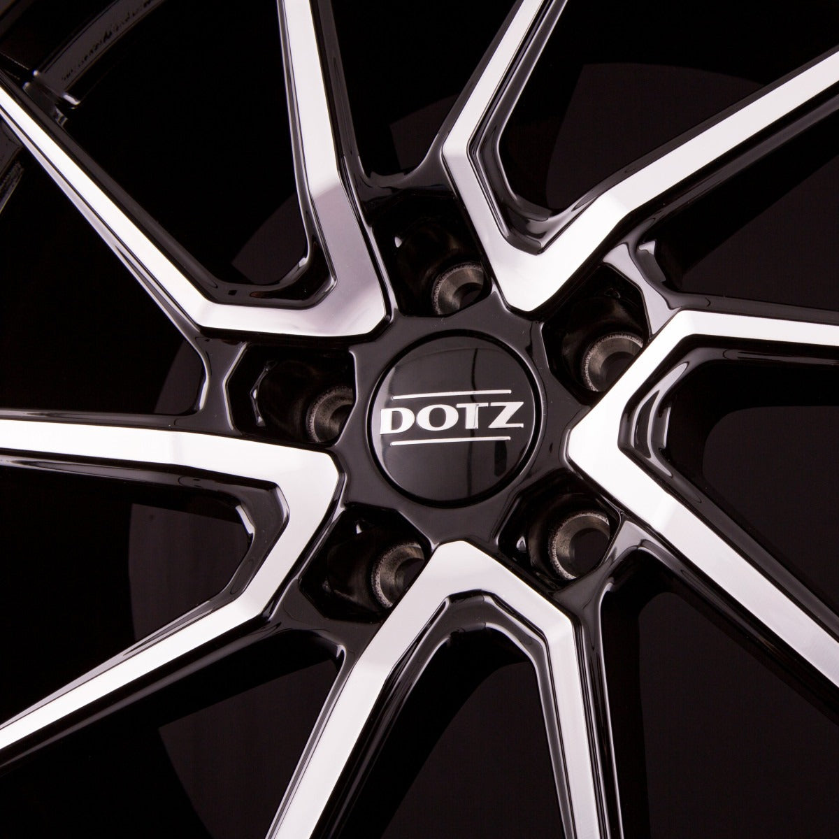 Dotz Spa DARK - Schwarz Glänzend Frontpoliert Alufelge 8x18 Zoll ET40 LK 5x114.3 ML71.6 – Bild 5
