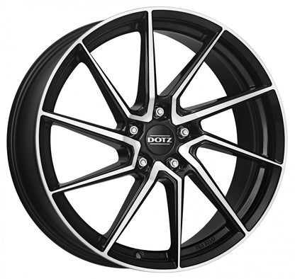 Dotz Spa black polished 8x18 ET48 - LK5/114.3 ML71.6