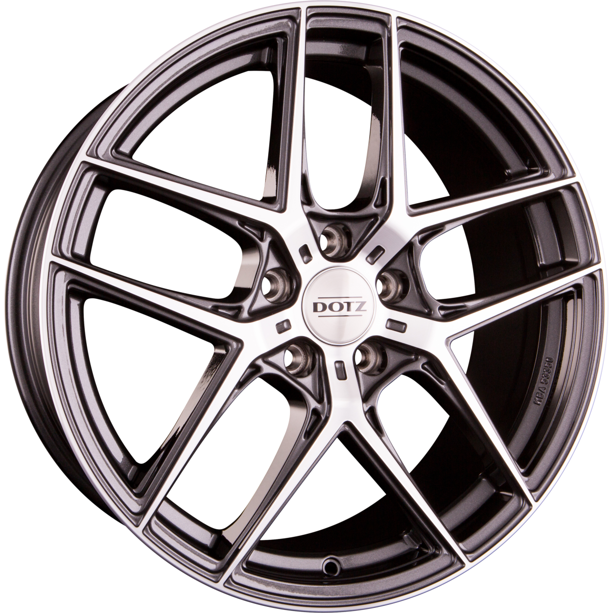 Dotz Lagunaseca DARK - Gunmetal Glänzend Frontpoliert Alufelge 8x19 Zoll ET45 LK 5x114.3 ML71.6 – Bild 2