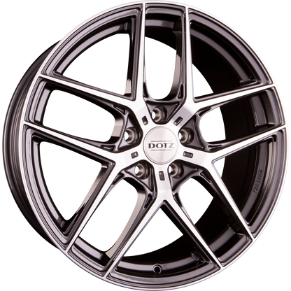 Dotz Lagunaseca DARK - Gunmetal Glänzend Frontpoliert Alufelge 8x19 Zoll ET45 LK 5x114.3 ML71.6 – Bild 2