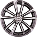 AEZ Aruba DARK - Gunmetal Glänzend Frontpoliert Alufelge 8x18 Zoll ET35 LK 5x112 ML70.1