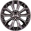 AEZ Leipzig DARK - Schwarz Glänzend Frontpoliert Alufelge 9x20 Zoll ET20 LK 5x112 ML66.6