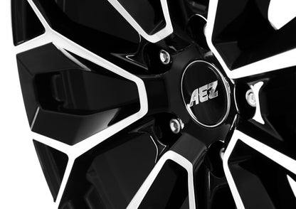 AEZ Leipzig black polished 9x20 ET43 - LK5/112 ML70.1