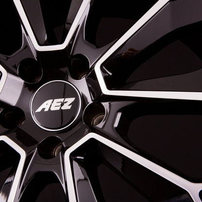 AEZ Leipzig DARK - Schwarz Glänzend Frontpoliert Alufelge 9.5x22 Zoll ET40 LK 5x112 ML70.1 – Bild 5
