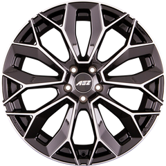 AEZ Leipzig DARK - Schwarz Glänzend Frontpoliert Alufelge 9.5x22 Zoll ET43 LK 5x130 ML71.6