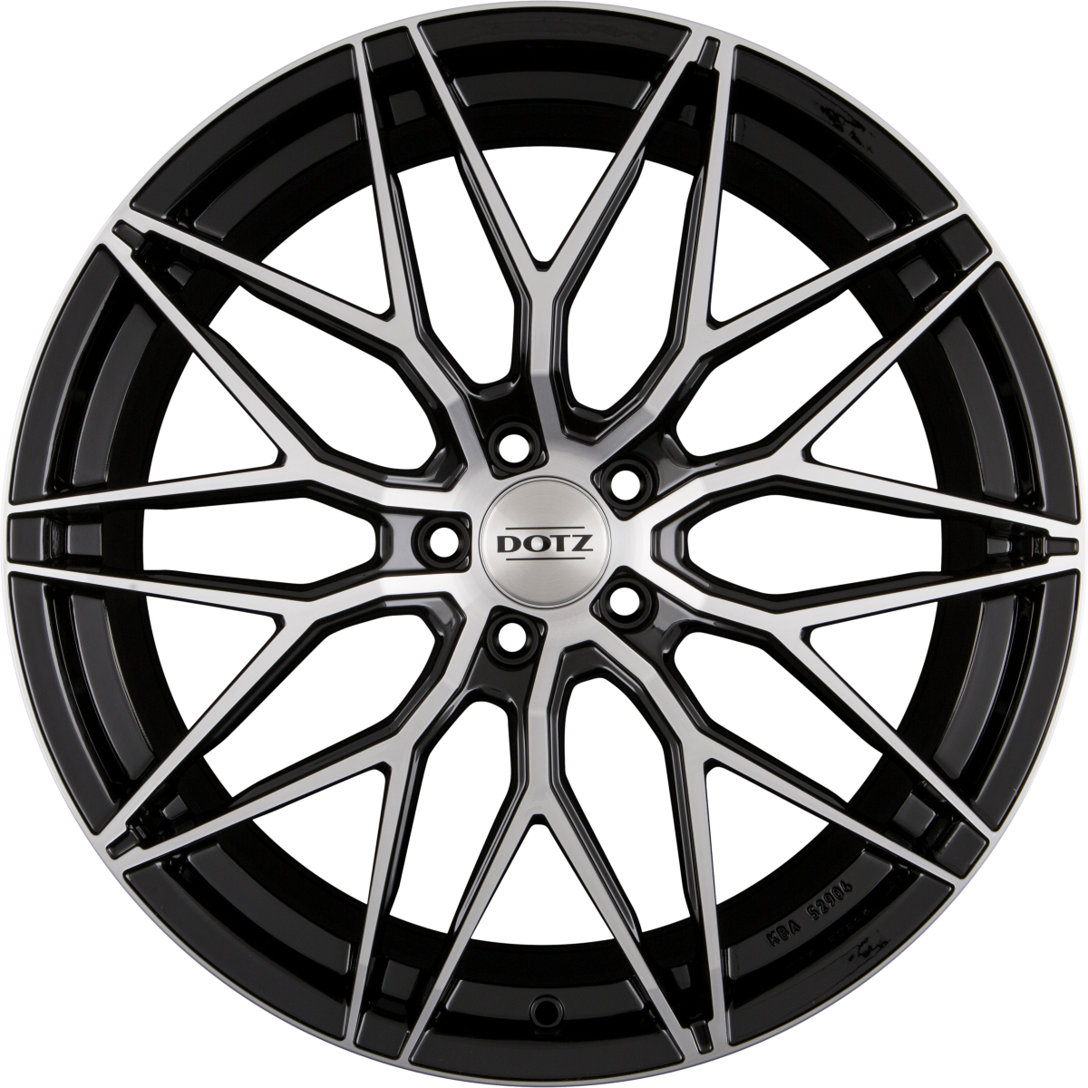 Dotz Suzuka DARK - Schwarz Frontpoliert Alufelge 8x20 Zoll ET27 LK 5x112 ML66.6