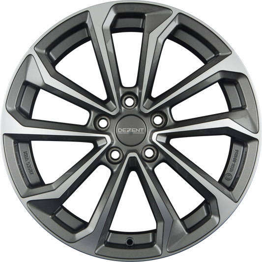 Dezent KS DARK - Gunmetal Polished Alufelge 6.5x16 Zoll ET45 LK 5x114.3 ML67.1