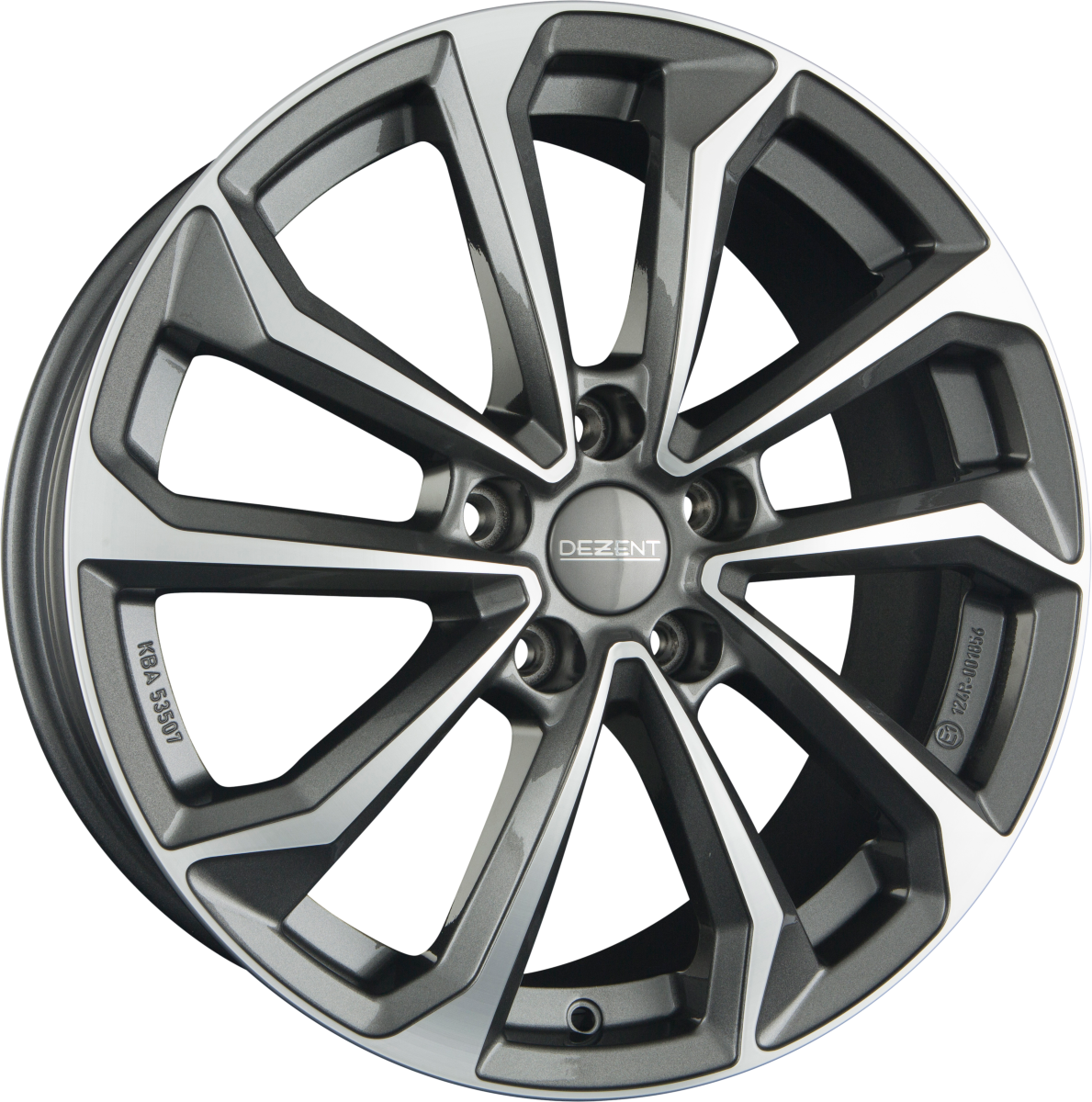 Dezent KS DARK - Gunmetal Polished Alufelge 6.5x16 Zoll ET45 LK 5x114.3 ML67.1 – Bild 2