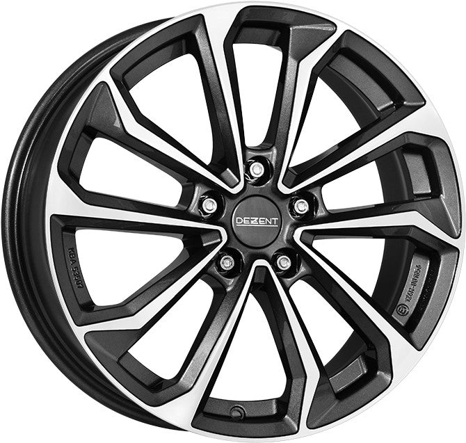 Dezent KS gunmetal polished Alufelge 7x17 Zoll ET50 LK 5x114.3 ML67.1