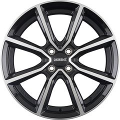 Dezent TN DARK - Schwarz Frontpoliert Alufelge 6.5x17 Zoll ET20 LK 4x108 ML65.1