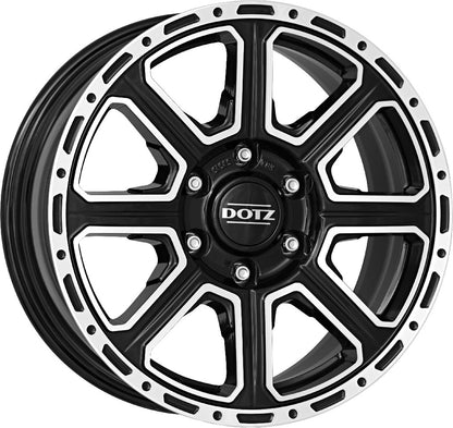 Dotz Kalahari black polished 7x16 ET24 - LK6/139.7 ML93.1