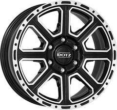Dotz Kalahari black polished Alufelge 8x17 Zoll ET30 LK 6x139.7 ML93.1
