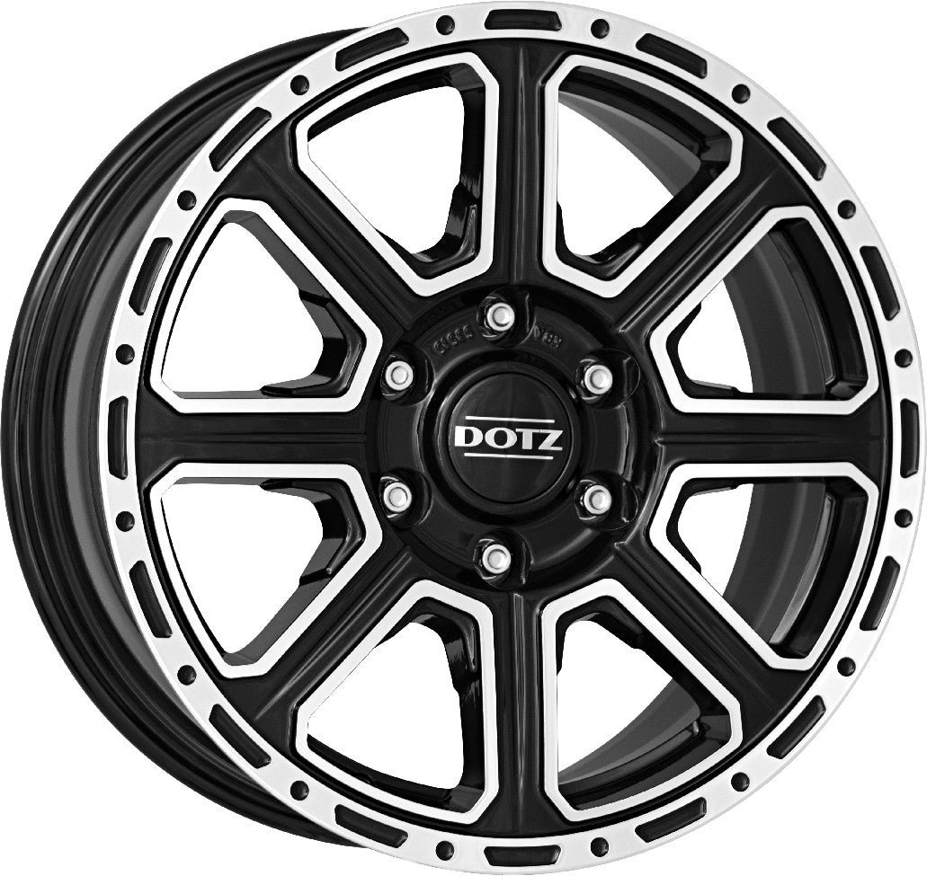 Dotz Kalahari DARK - Schwarz Poliert Alufelge 8x18 Zoll ET30 LK 6x139.7 ML93.1