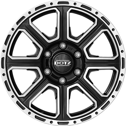 Dotz Kalahari DARK - Schwarz Poliert Alufelge 8x18 Zoll ET30 LK 6x139.7 ML93.1 – Bild 2