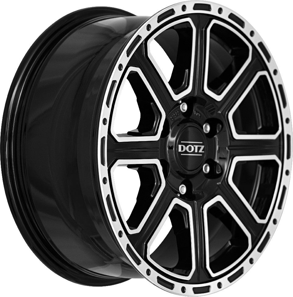 Dotz Kalahari DARK - Schwarz Poliert Alufelge 8x18 Zoll ET30 LK 6x139.7 ML93.1 – Bild 3