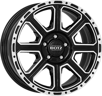 Dotz Kalahari DARK - Schwarz Poliert Alufelge 8x18 Zoll ET30 LK 6x139.7 ML93.1 – Bild 4