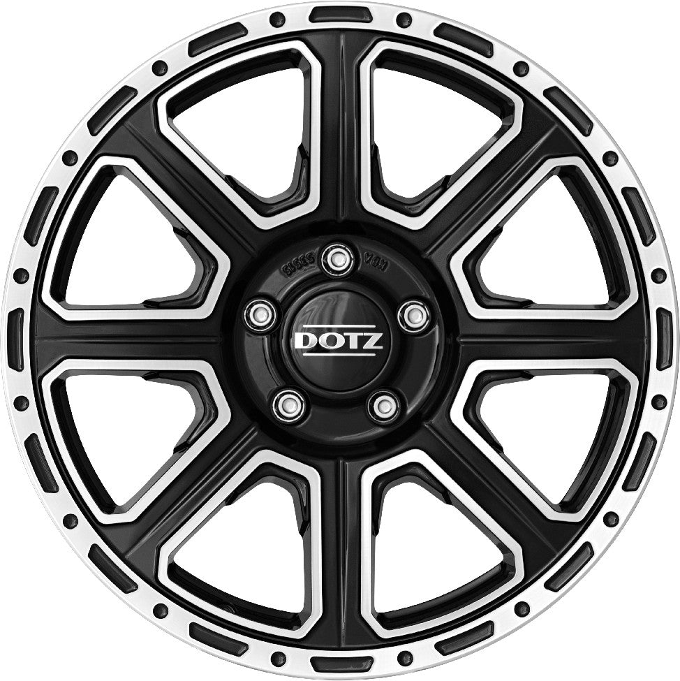 Dotz Kalahari DARK - Schwarz Poliert Alufelge 8x18 Zoll ET30 LK 6x139.7 ML93.1 – Bild 5