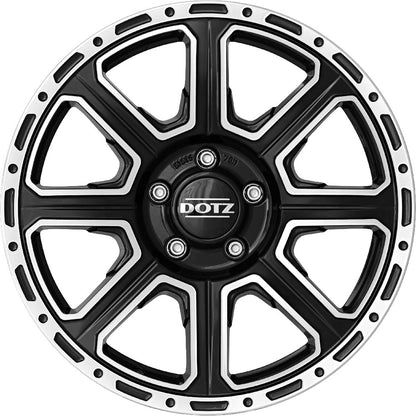 Dotz Kalahari DARK - Schwarz Poliert Alufelge 8x18 Zoll ET30 LK 6x139.7 ML93.1 – Bild 5