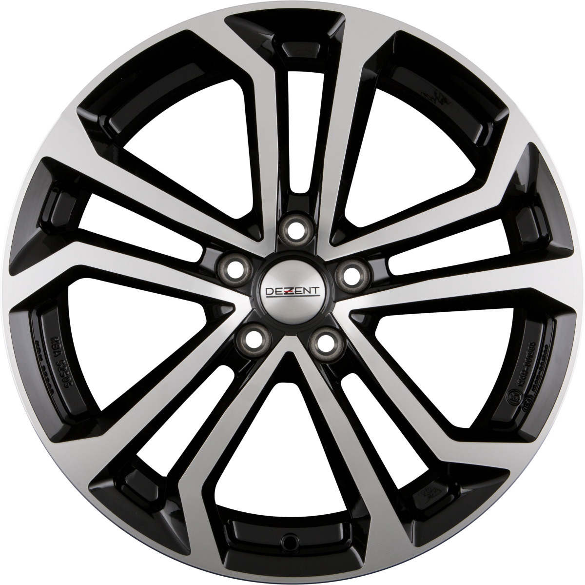 Dezent TA DARK - Schwarz Frontpoliert Alufelge 7x17 Zoll ET43.5 LK 5x114.3 ML67.1