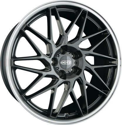 Dotz Tanaka DARK - Gunmetal Matt Polished Lip Alufelge 10x21 Zoll ET45 LK 5x112 ML70.1 – Bild 2