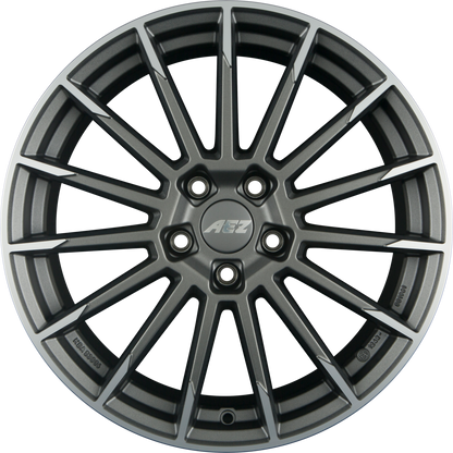 AEZ Atlanta TITAN - Graphite Matt Frontpoliert Alufelge 8x18 Zoll ET44 LK 5x112 ML57.1