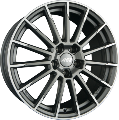 AEZ Atlanta TITAN - Graphite Matt Frontpoliert Alufelge 8x19 Zoll ET44 LK 5x112 ML57.1 – Bild 2