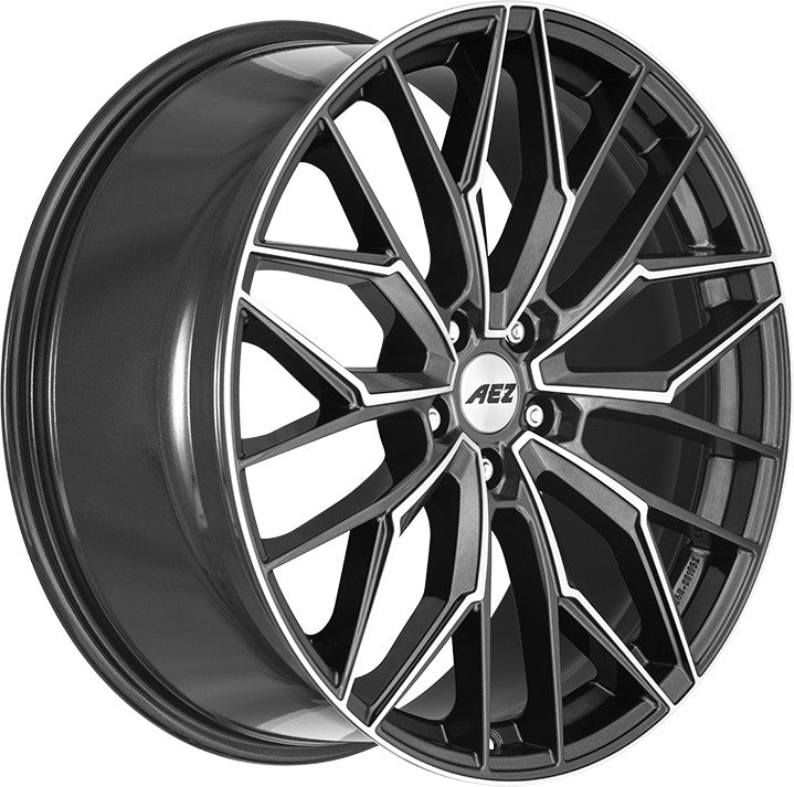 AEZ Porto gunmetal polished 9x19 ET35 - LK5/112 ML70.1