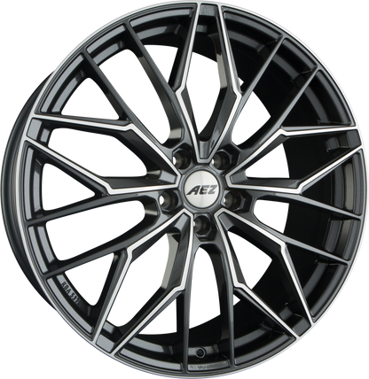 AEZ Porto DARK - Gunmetal Polished Alufelge 9x19 Zoll ET44 LK 5x112 ML66.6 – Bild 2