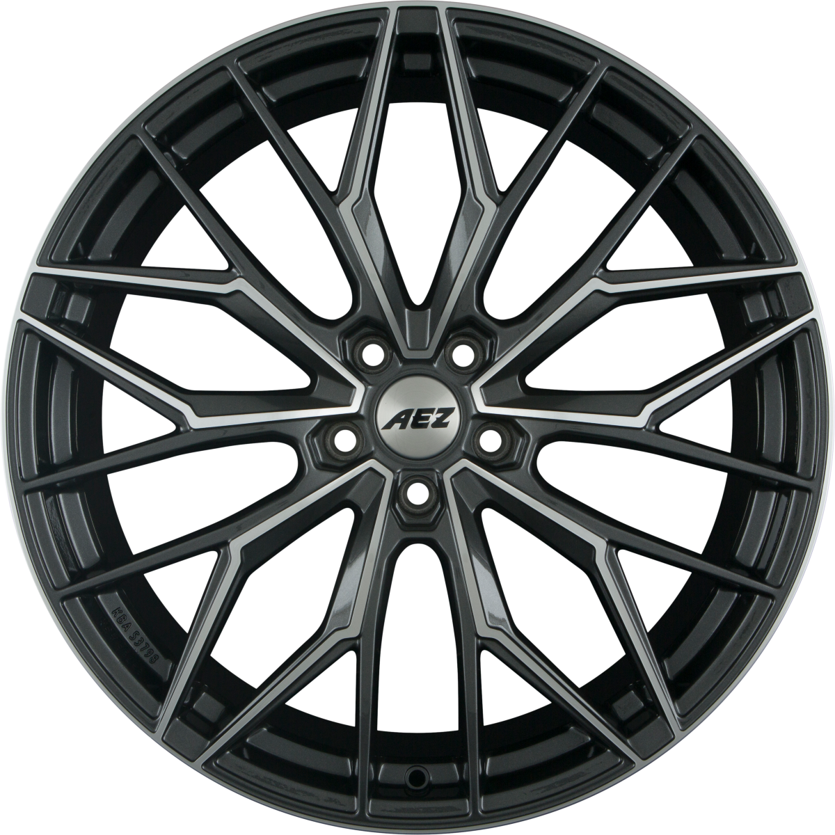 AEZ Porto DARK - Gunmetal Polished Alufelge 8.5x21 Zoll ET40 LK 5x120 ML64.1