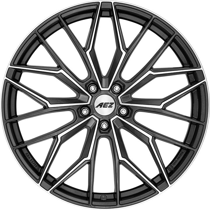 AEZ Porto gunmetal polished 9x21 ET28 - LK5/112 ML70.1